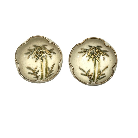 ANTIQUE JAPANESE SATSUMA POTTERY FLORAL MINI CUPS - SET OF 9 - Picture 13 of 14